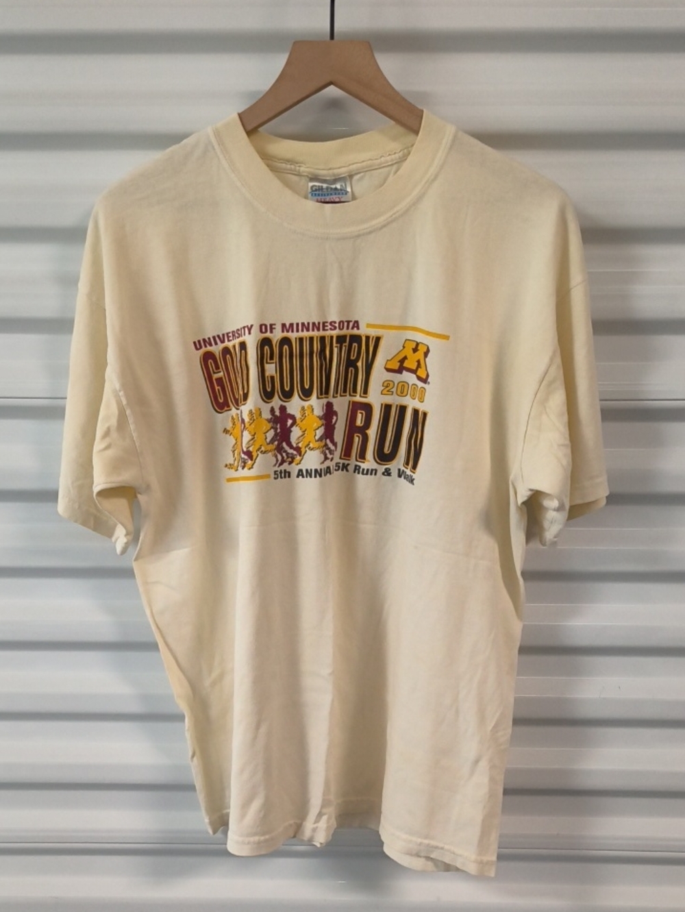 Vtg 2000 University Of Minnesota Gold Country Run Short Sleeve T-shirt XL